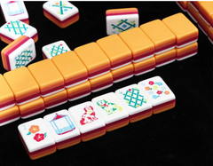 ORANGE PUPPY 4 Layer Acrylic Mahjong Tiles – American Set 160 Tiles US SELLER!