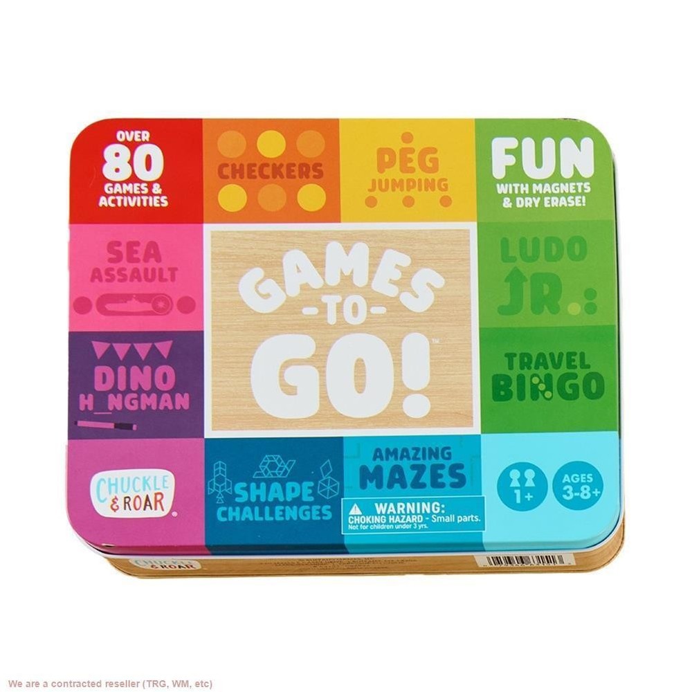 Games On the Go Tin Travel Game Set for Kids Ages 3-6+
