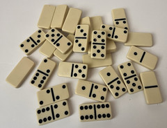 Vintage Domino By Cardinal 28 Dominoes Set Double Six In Vinyl Case