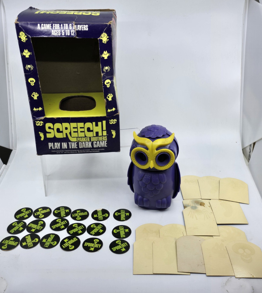 Screech Play In The Dark Game Parker Brothers Owl 1972 Action Concentration Work