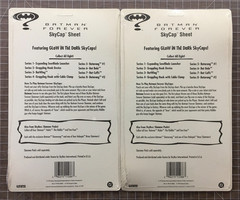 7 X Batman Forever Skycap Pog Sheets (2x #4, Missing #2 & #8) Glow in the Dark