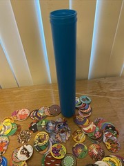 Lot 200 Pogs Milk Caps Various Random Themes In Tube 1994-1995
