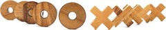 Stylish Wood Tic Tac Toe with X-O Pieces – Perfect Unisex Gift for Adults