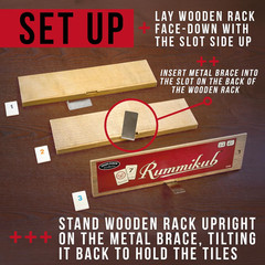 Front Porch Classics, Rummikub Vintage Edition in All-Wood Storage Case with 4 B