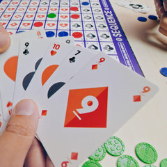 SEQUENCE- Original SEQUENCE Game with Folding Board, Cards and Chips by ( Packa