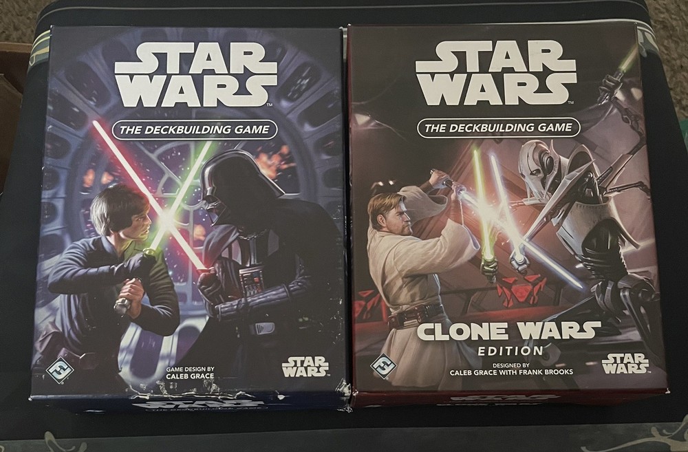 Star Wars The Deckbuilding Game and Clone Wars Edition Bundle, All Cards Sleeved