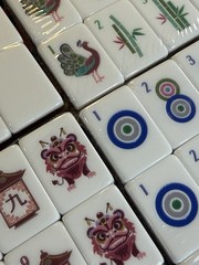 Olive Green 4 Layer Acrylic American Mahjong Tiles set