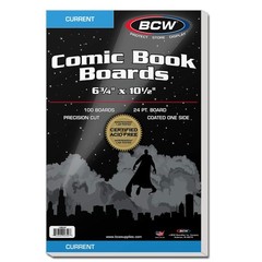 BCW Current Comic Book Backing Boards – 100 Pack | 24 pt., Coated, Buffered w…