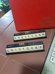 Vintage #71 Turntable SCRABBLE Crossword Game Deluxe Revolving Board 100 Tiles