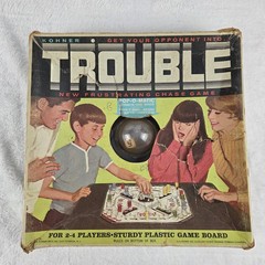 Vintage 1964 Kohner Trouble Board Game – Pop-O-Matic Works, Missing 2 Pieces