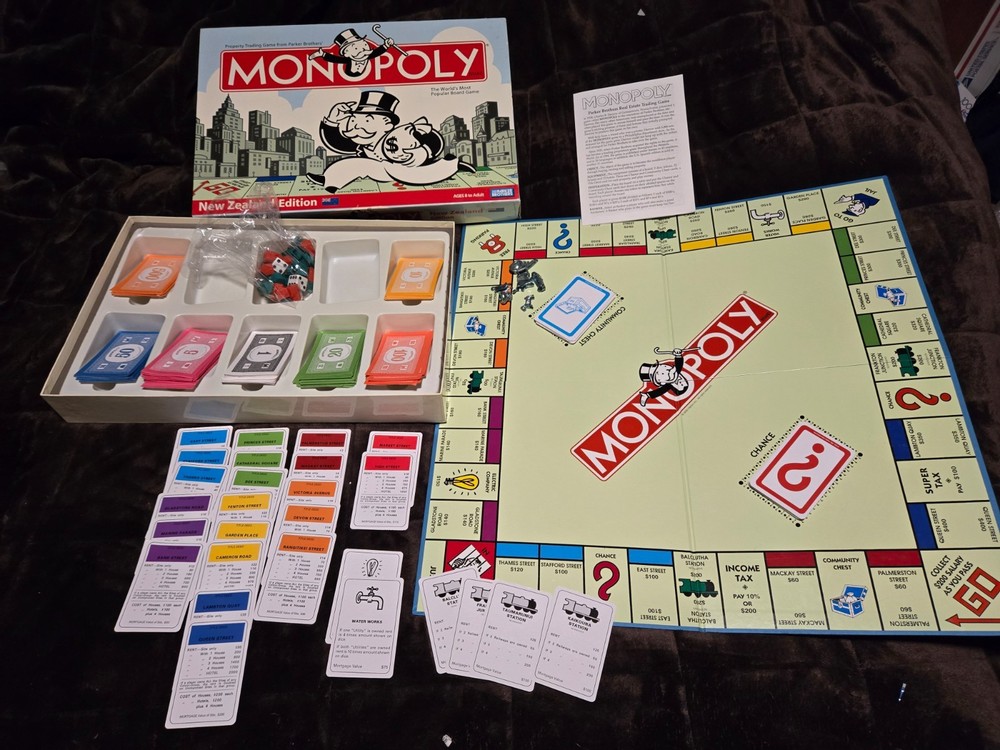 Vintage 2000 Monopoly NEW ZEALAND EDITION Board Games SUPER Rare Hasbro