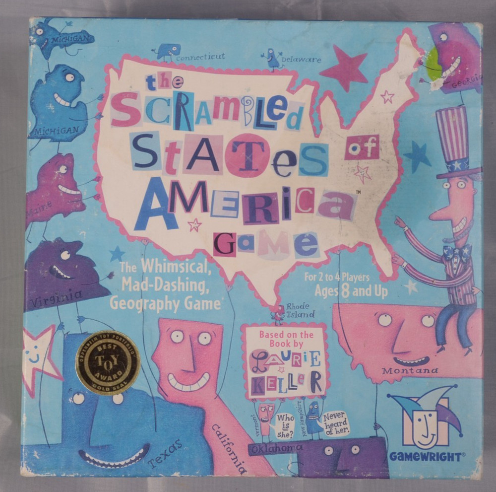 Scrambled States of America Educational Geography Board Game Complete