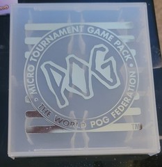 1990 World POG Federation Micro Tournament Case Board Pocket Book WPF Vintage