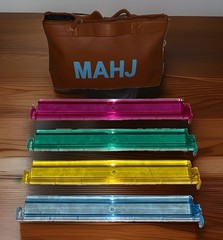 American Mahjong Set •160 Melamine Tiles •Racks •Storage Satchel
