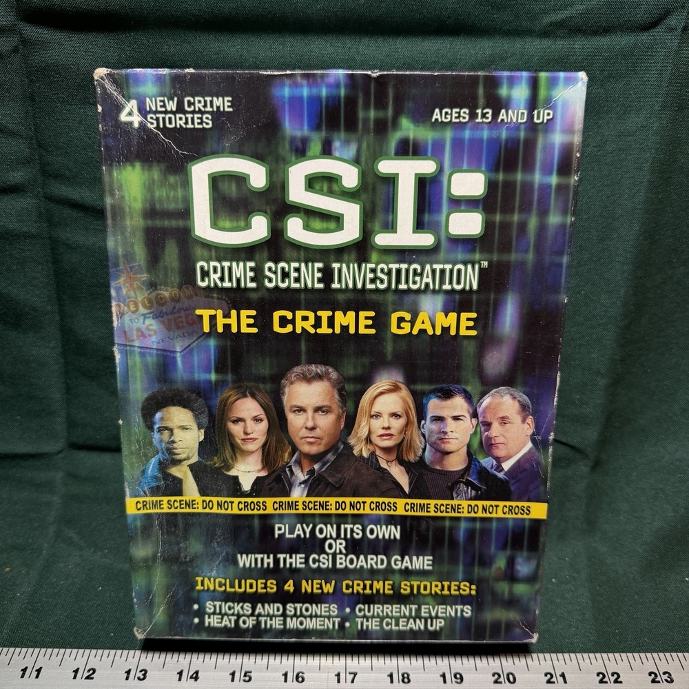 CSI The Crime Game Board Game 4 Stories Crime Scene Investigation Complete