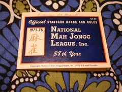 1975/76 MAHJONG NATIONAL MAH JONGG LEAGUE OFFICIAL HANDS & RULES