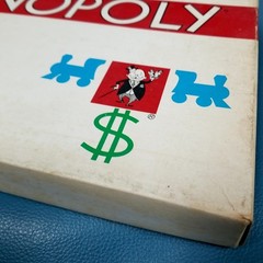 Vtg Monopoly Board Game 1961 Incomplete for Parts w Instructions