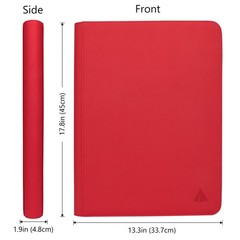 Rieton 16 Pocket 1000+ Pockets Card Binder, Large 3.7x 2.7 inches, Red