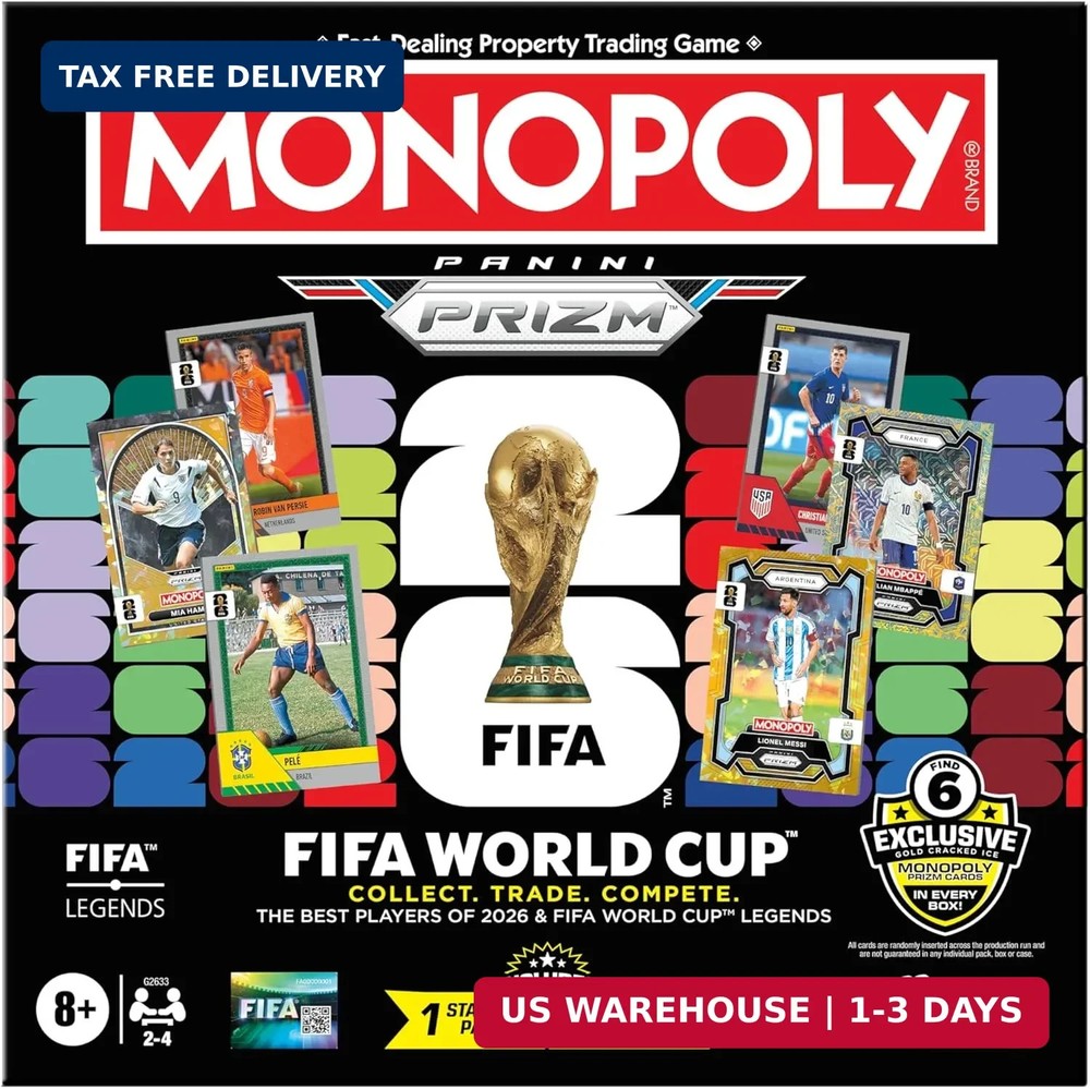FIFA World Cup 2026 Board Game Panini Prizm Trading Cards Ages 8+