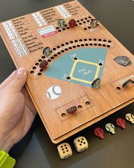 Baseball Dice Board Game,Fun Board Game with Dice,Wooden Baseball Games for Fami