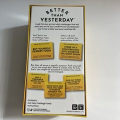 Better Than Yesterday 365 Daily Challenges Life Fullfilling Game Meme NEW Sealed