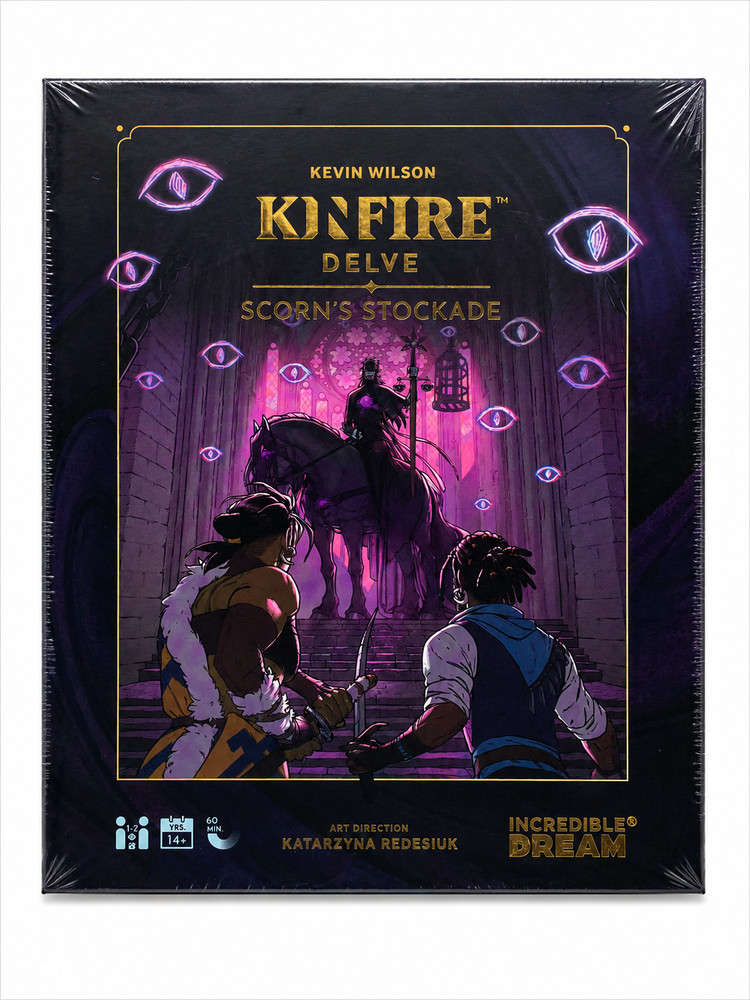 Kinfire Delve Scorn’s Stockade Cooperative Card Game 1-2 Players New