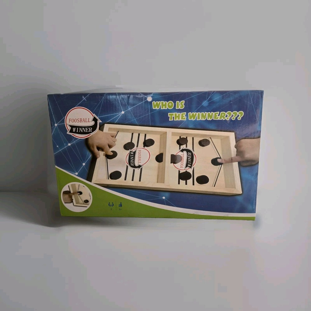 Sling Puck Board Game Table Top Foosball Game Wooden Family Games Fast Sling