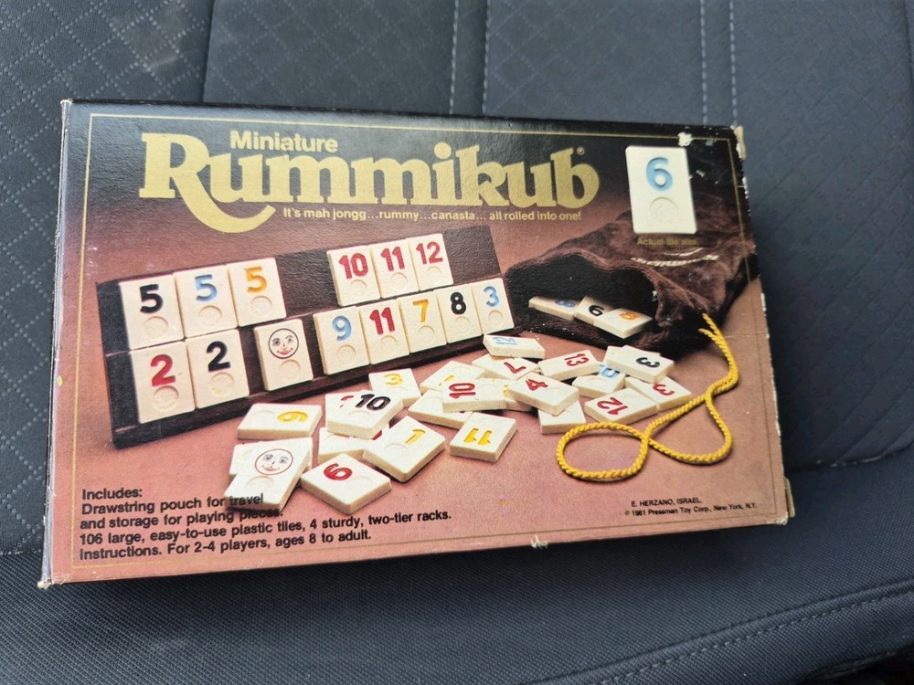 Miniature Rummikub 1981 Pressman Travel Size Tile Game Complete Vintage Unplayed