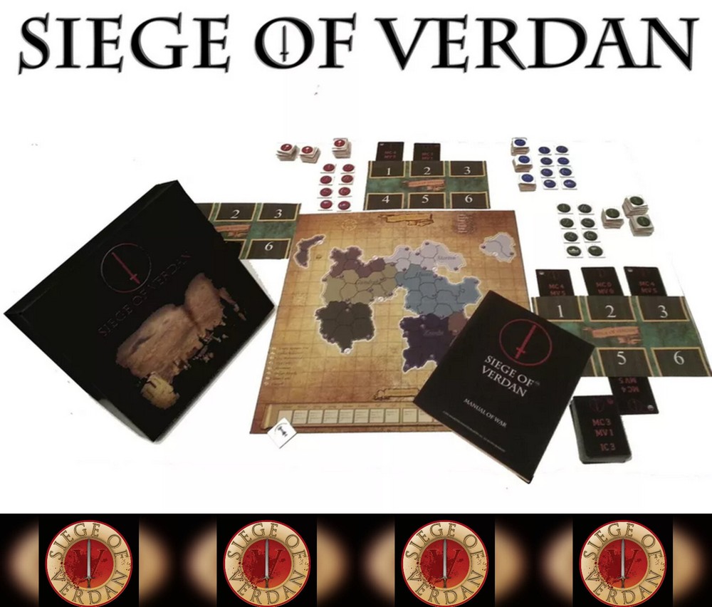 NIB & Sealed! Jester’s Hand Board Game – Siege of Verdan, Strategy 1-5 Players