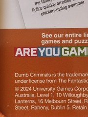 – University Games Dumb Criminals – The Card Game Tin – Ages 12+ 100% Complete