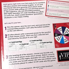 Loaded Questions Adult Themed Party Board Game 4-6 Players Ages 17+