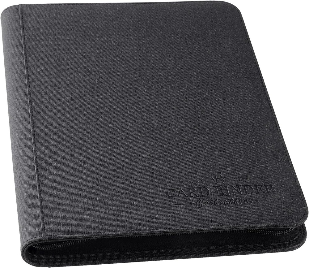 Foalgo 9 Pocket Card Binder, Premium Zip 13.5 x 10 x 1.7 inches, black540