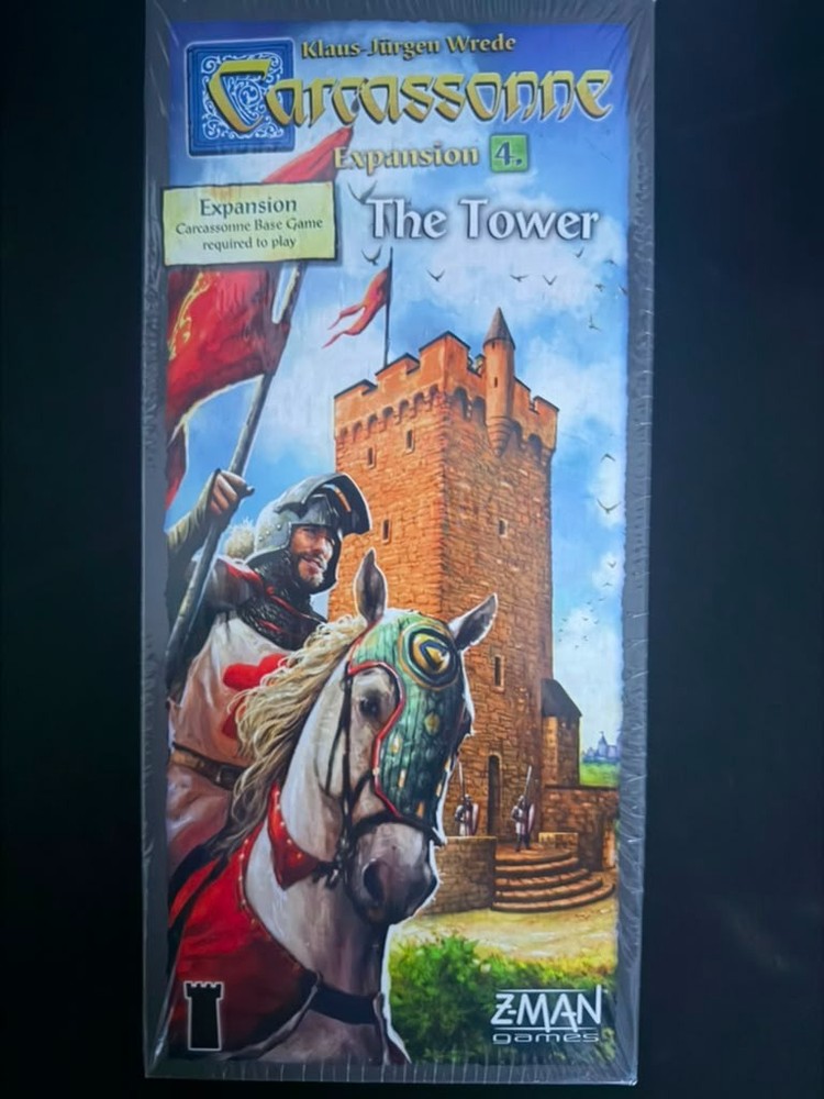 Carcassonne Expansion 4 The Tower Z-Man Games Sealed Tile Dispenser Storage