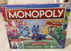Hasbro Monopoly Junior Board Game 2 Games In 1 Level 1 & 2 Ages 4+ New In Box