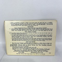 National Mah Jongg League Official Standard Hands And Rules Card 1979-80 42nd