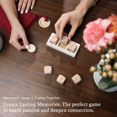 Date Night Dice Sex Game Love Set – 6 Sex Positions Dice, Decision Coin, Board &
