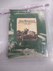 Von Manstein – Battles for the Ukraine 1941–1944 –UNPUNCHED Counters – 1 Missing