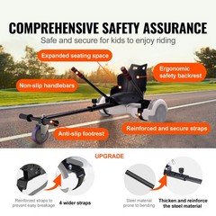 Universal Seat Hoverboard Converts Go Kart Attachment for Adults Kids Adjustable