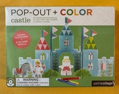 Petitcollage Pop-Out+Color Castle w/Stickers & Pencils NEW SEALED Ships FREE USA
