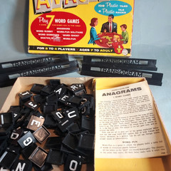 Vintage Anagrams Word Games Transogram Complete Excellent Plus 1957