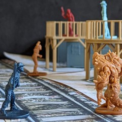 CMON Zombicide Undead or Alive Western Wall Terrain Set Wooden Rare