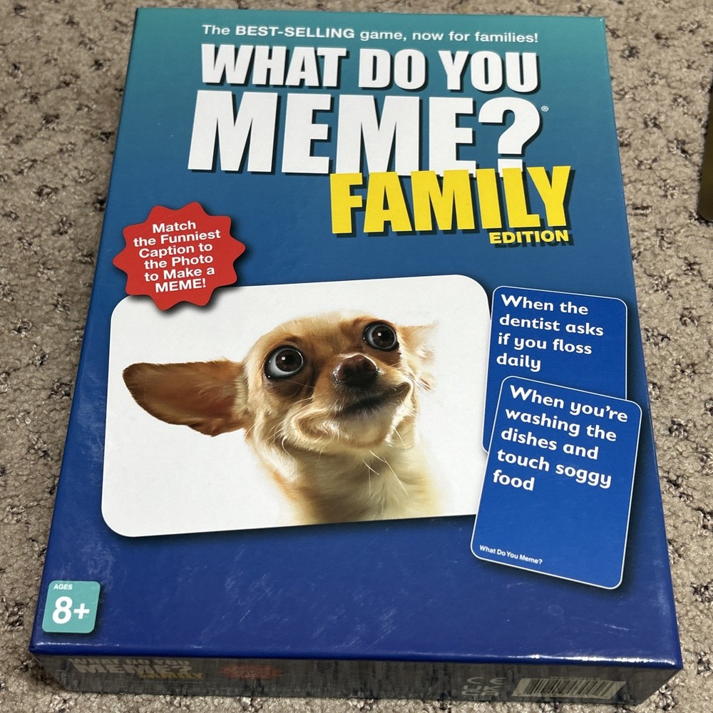 What Do You Meme? Family Edition On The Go! Card Game Ages 8+ 3 to 20 Players