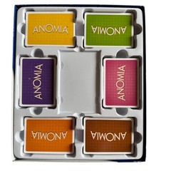 Anomia Party Edition Card Game Blue Box 6 Decks Family Group Play Flawed