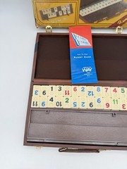 Vintage Rummy-O Tile Game Cardinal Faux Leather Case Complete Instructions