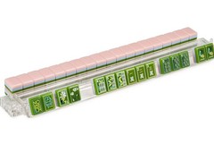 160 hand-painted oil painting style American mahjong tiles, 3 layers of acrylic.