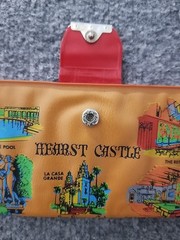 Hearst Castle Travel Checkers Magnetic Brown w Multicolor Graphics Snap Button