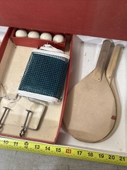 Vintage Milton Bradley Tournament Table Tennis Game Springfield MA Paddles Net