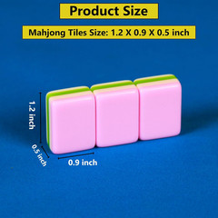 Pink 4 Layer Mahjong Set 166 American Mahjong Set 1.2-Inch Acrylic Mahjong Tile