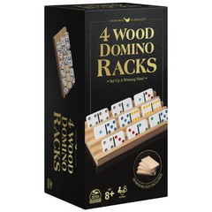 Spin Master Games, Wooden Domino Racks, Set of 4 Trays for Mexican Train Domi…