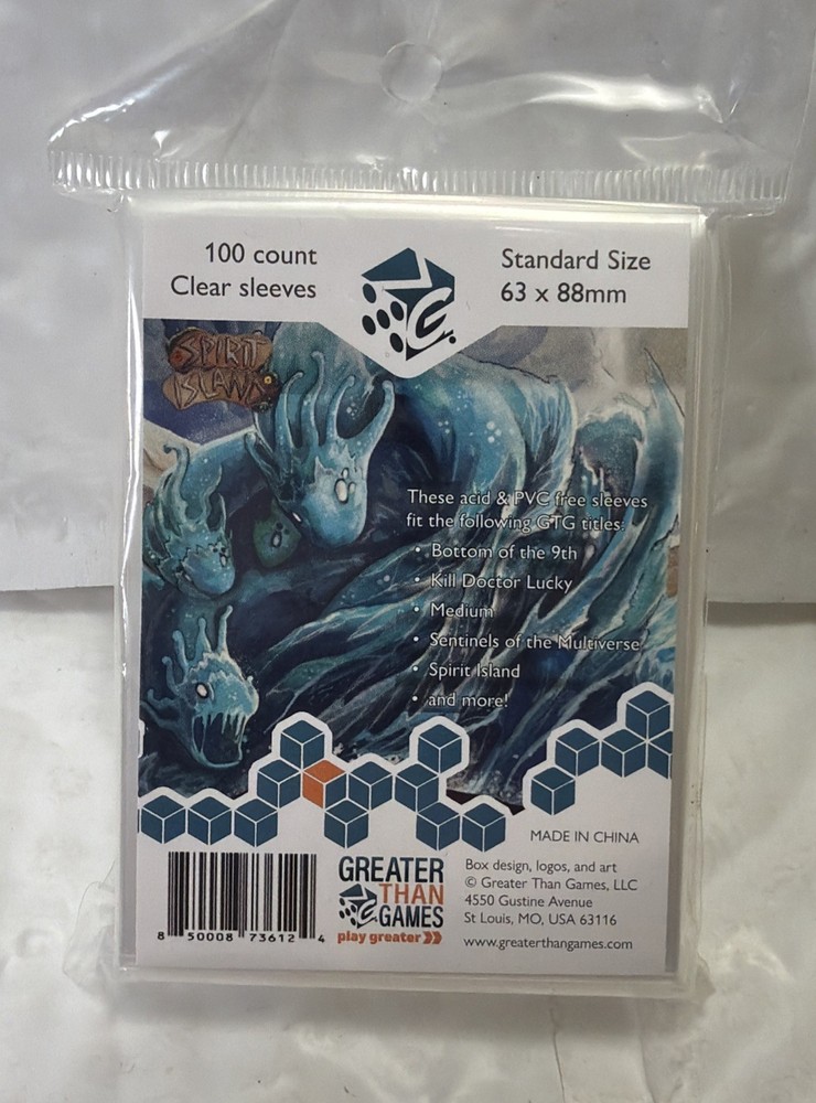 Greater Than Games Standard Size Card 100 Count Sleeves – New Sealed.